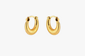 Ribbed Crescent Earring