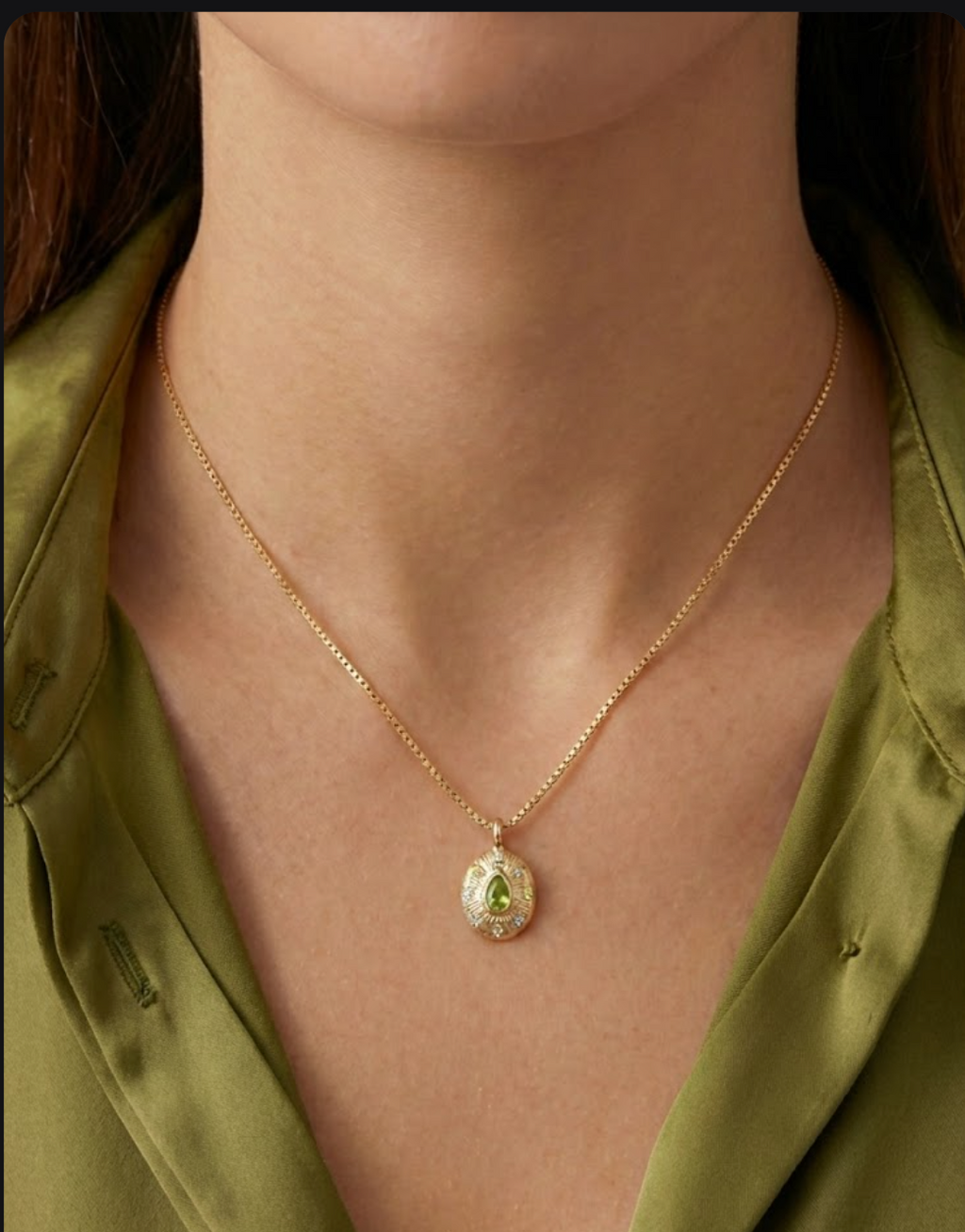 Green Eye Necklace