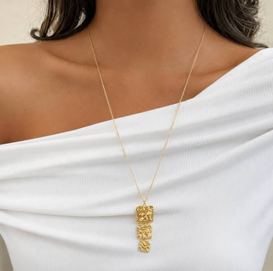 Sculpted Trio Necklace