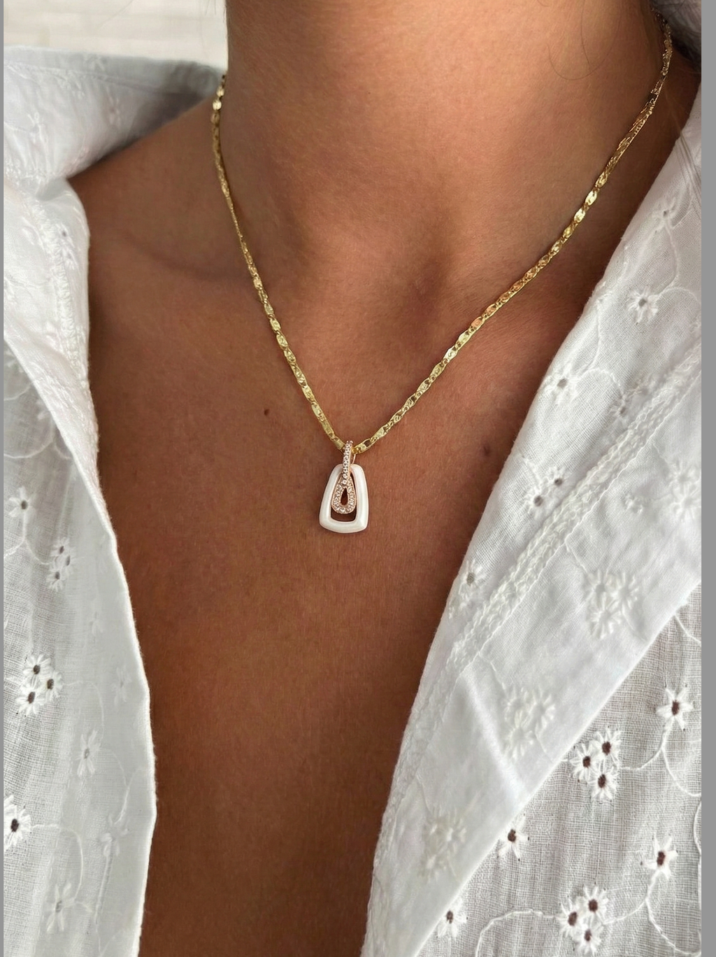 Halo Teardrop Necklace