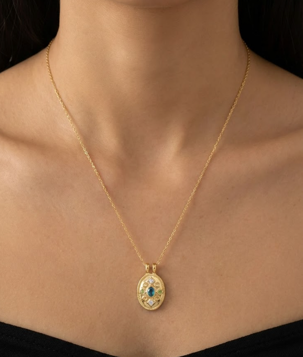 Azure Heirloom Pendant Necklace